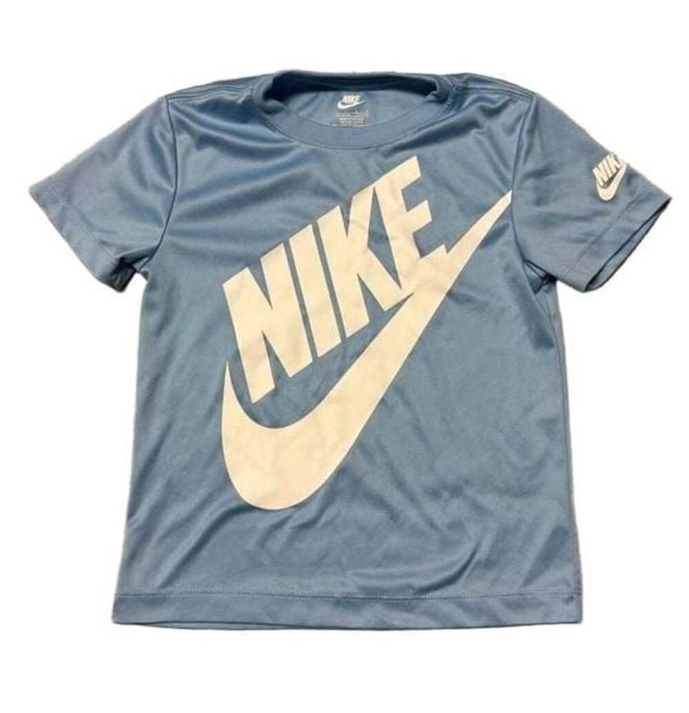 Nike Kids Blue Short Sleeve Logo T-Shirt Size 6-7 Yrs